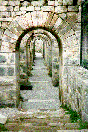 photo of path though arches